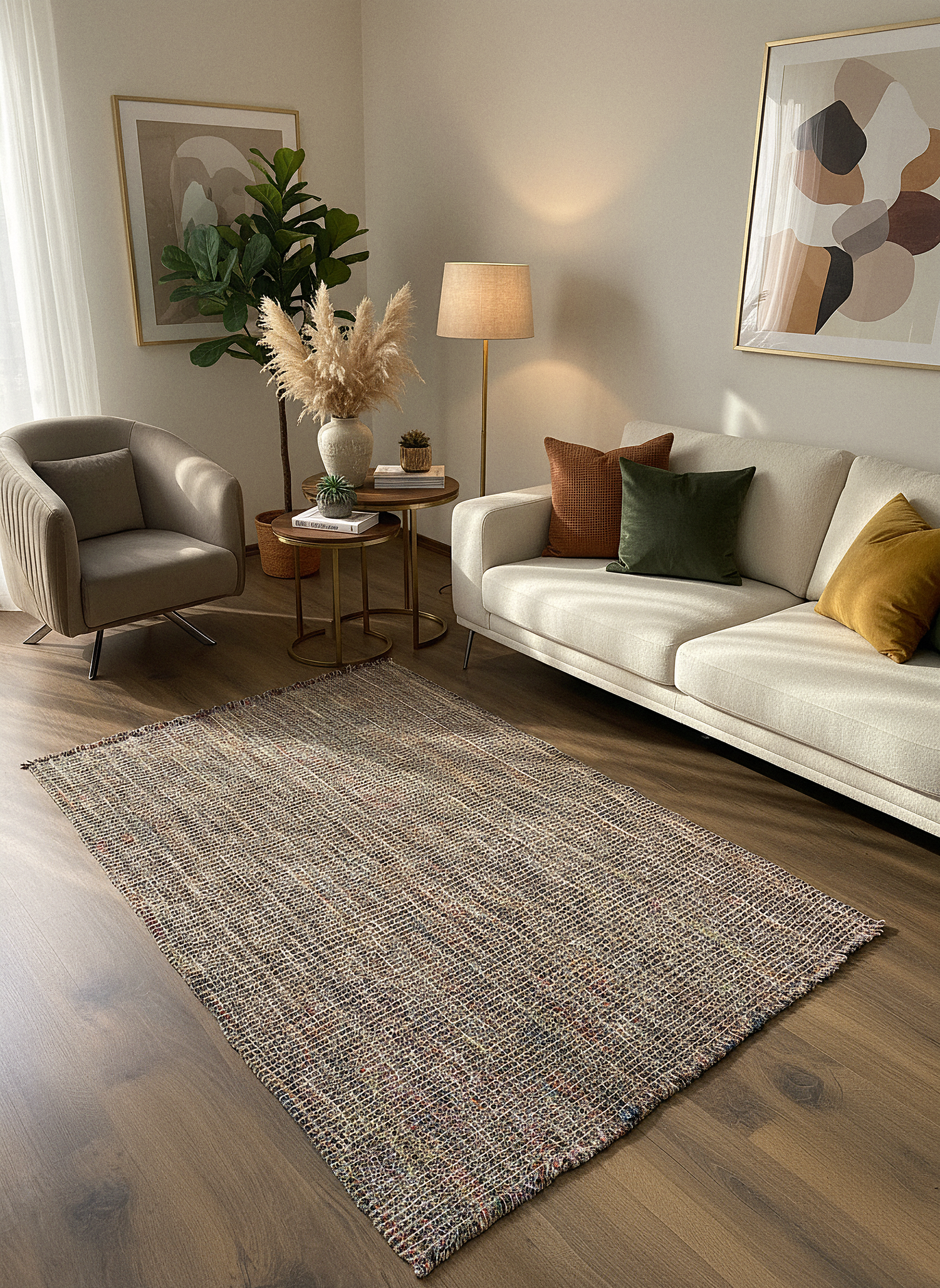 NATURAL JUTE DJ2 - Natural Fibre Jute Rugs