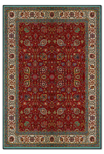 Arte DS022 Klasik Çiçek Figürlü Dekoratif Dokuma Halı