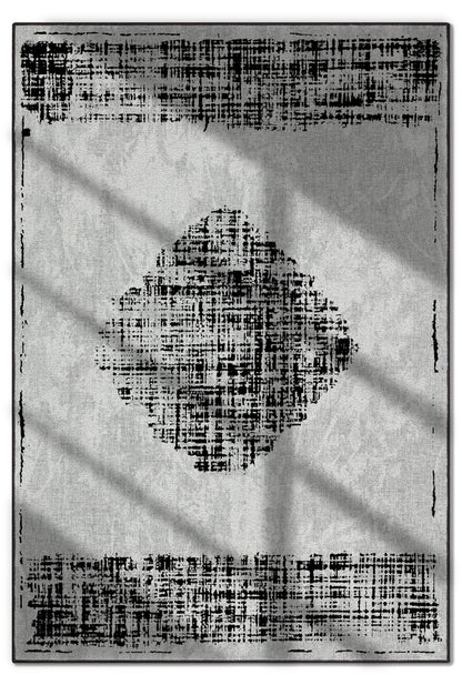 Arte DS048 Vintage Geometrik Desenli Dekoratif Dokuma Halı