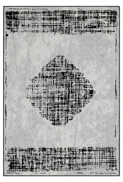 Arte DS048 Vintage Geometrik Desenli Dekoratif Dokuma Halı