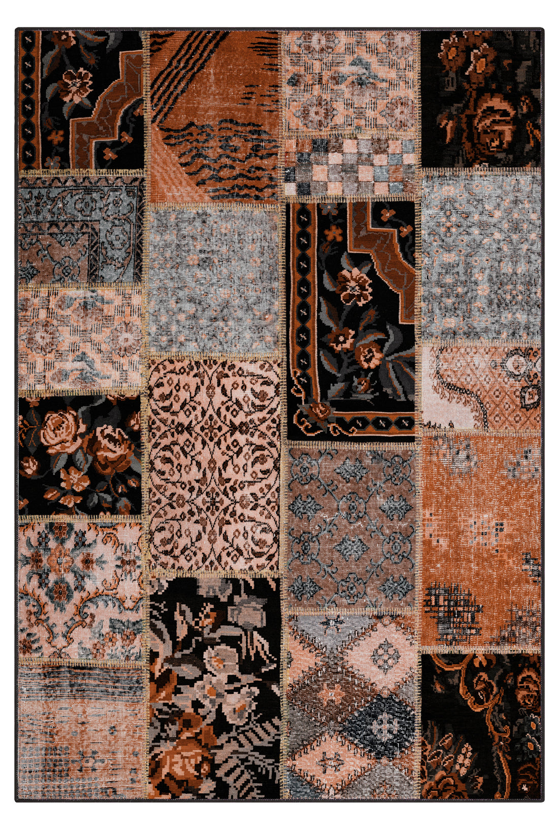 Arte DS050 Patch Çiçek Desenli Dekoratif Dokuma Halı