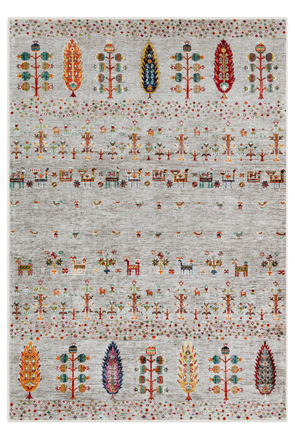 Arte DS086 Ağaç Hayvan Figürlü Dekoratif Dokuma Halı