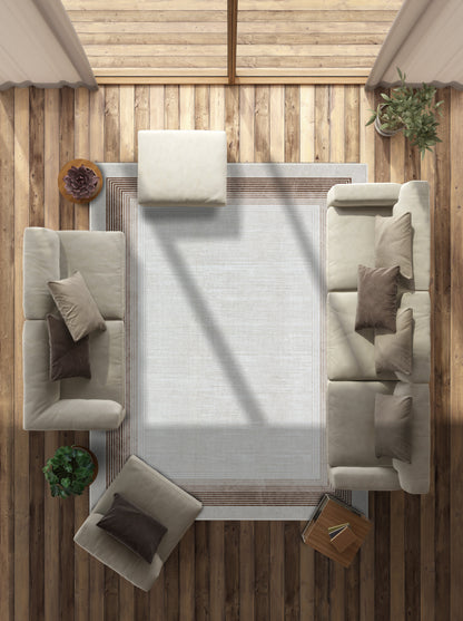 Arte M133-04 Modern Çerçeveli Dekoratif Dokuma Halı