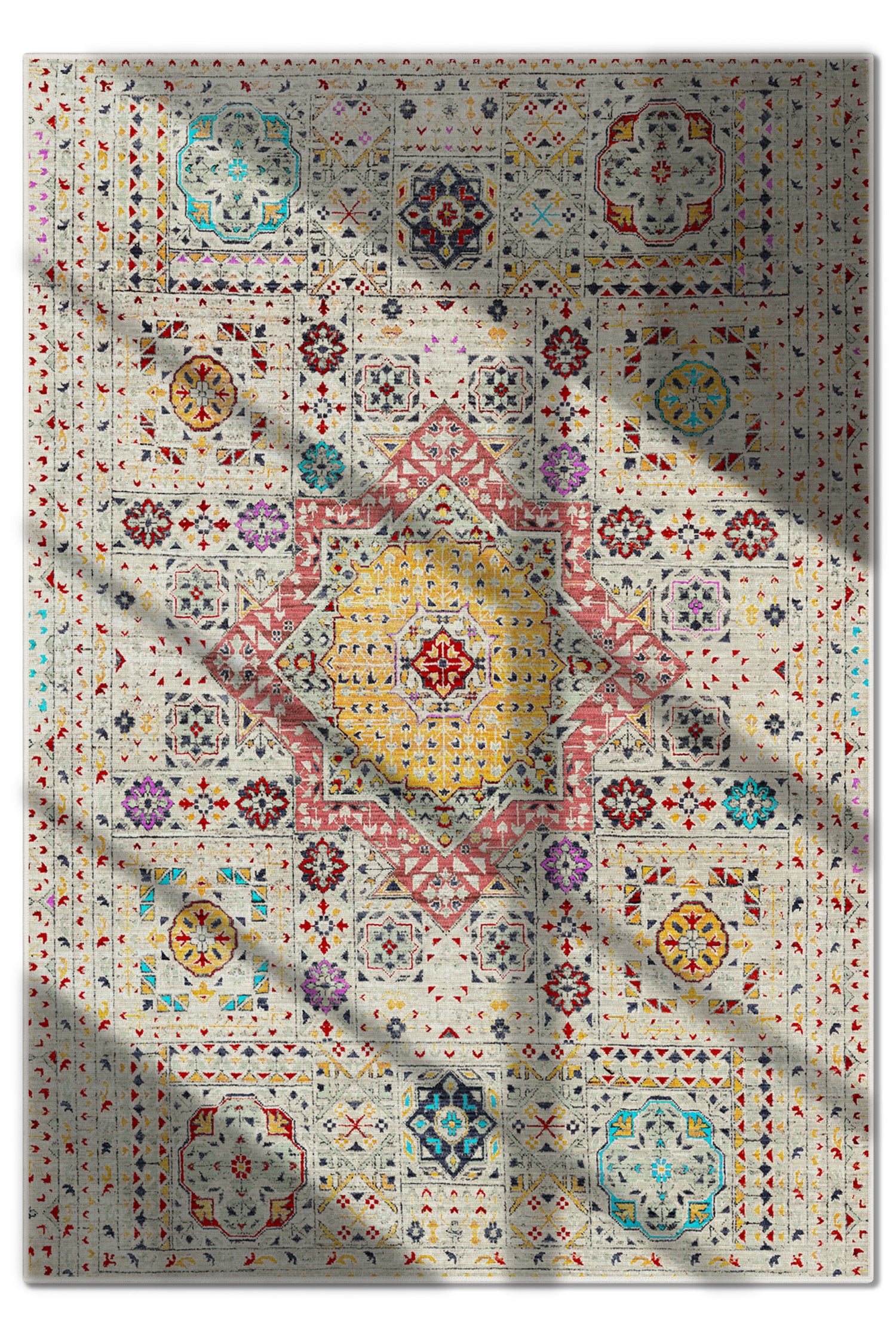 Arte DS210 Vintage Klasik Desenli Dekoratif Dokuma Halı