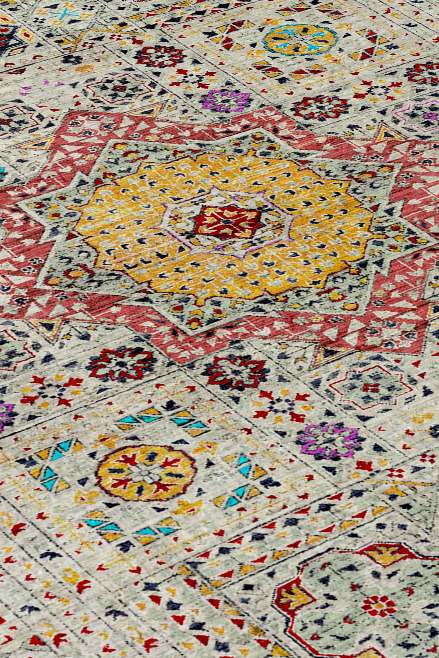 Arte DS210 Vintage Klasik Desenli Dekoratif Dokuma Halı