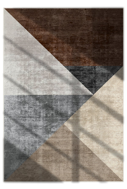 Arte DS268 Modern Geometrik Desenli Dekoratif Dokuma Halı