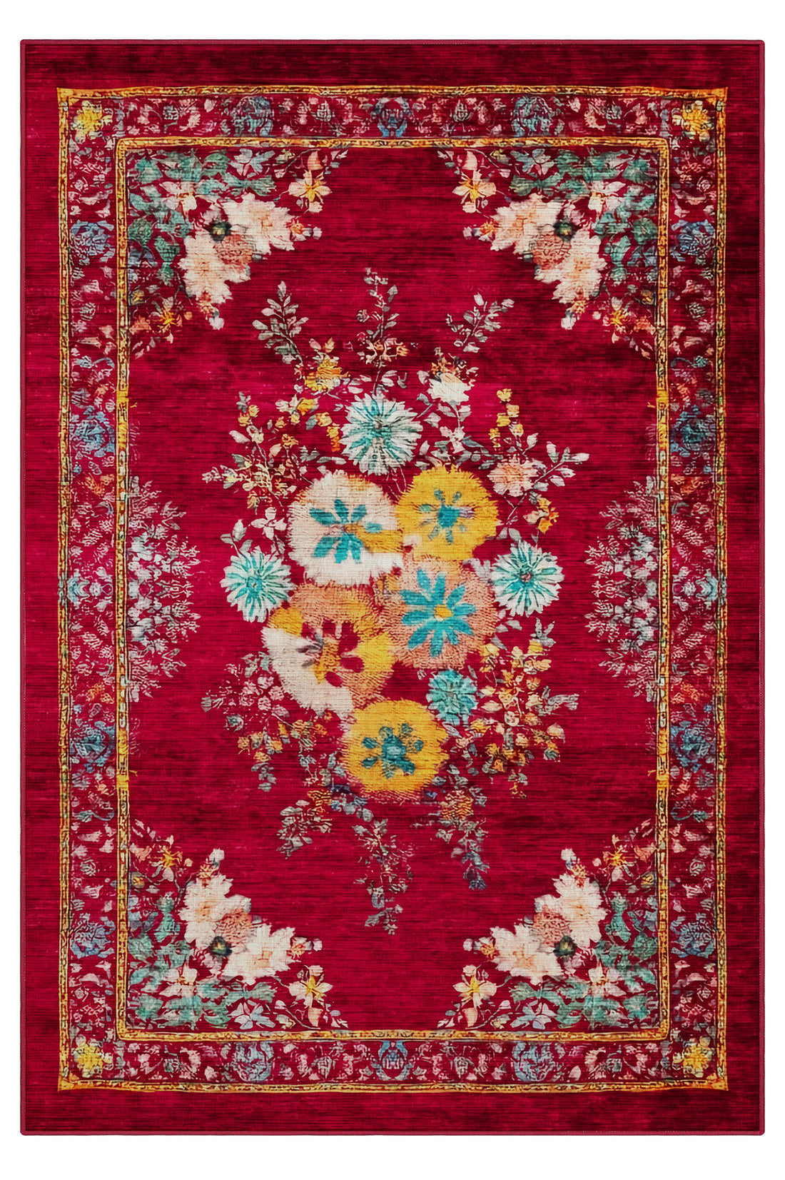 Arte DS303 Çiçekli Klasik Desenli Dekoratif Dokuma Halı