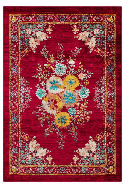 Arte DS303 Çiçekli Klasik Desenli Dekoratif Dokuma Halı