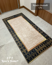 LİLY - %100 Pamuk Dokuma Taban Makinede Yıkanabilir Kaymaz Halı