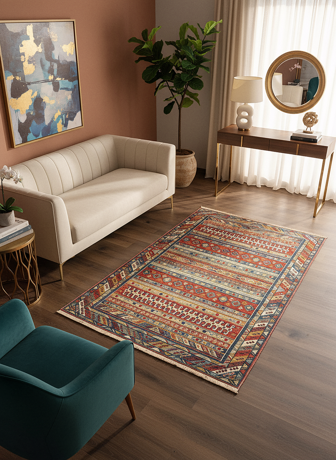 Ethnic ES1 - Ethnic Pattern Turkish Rug