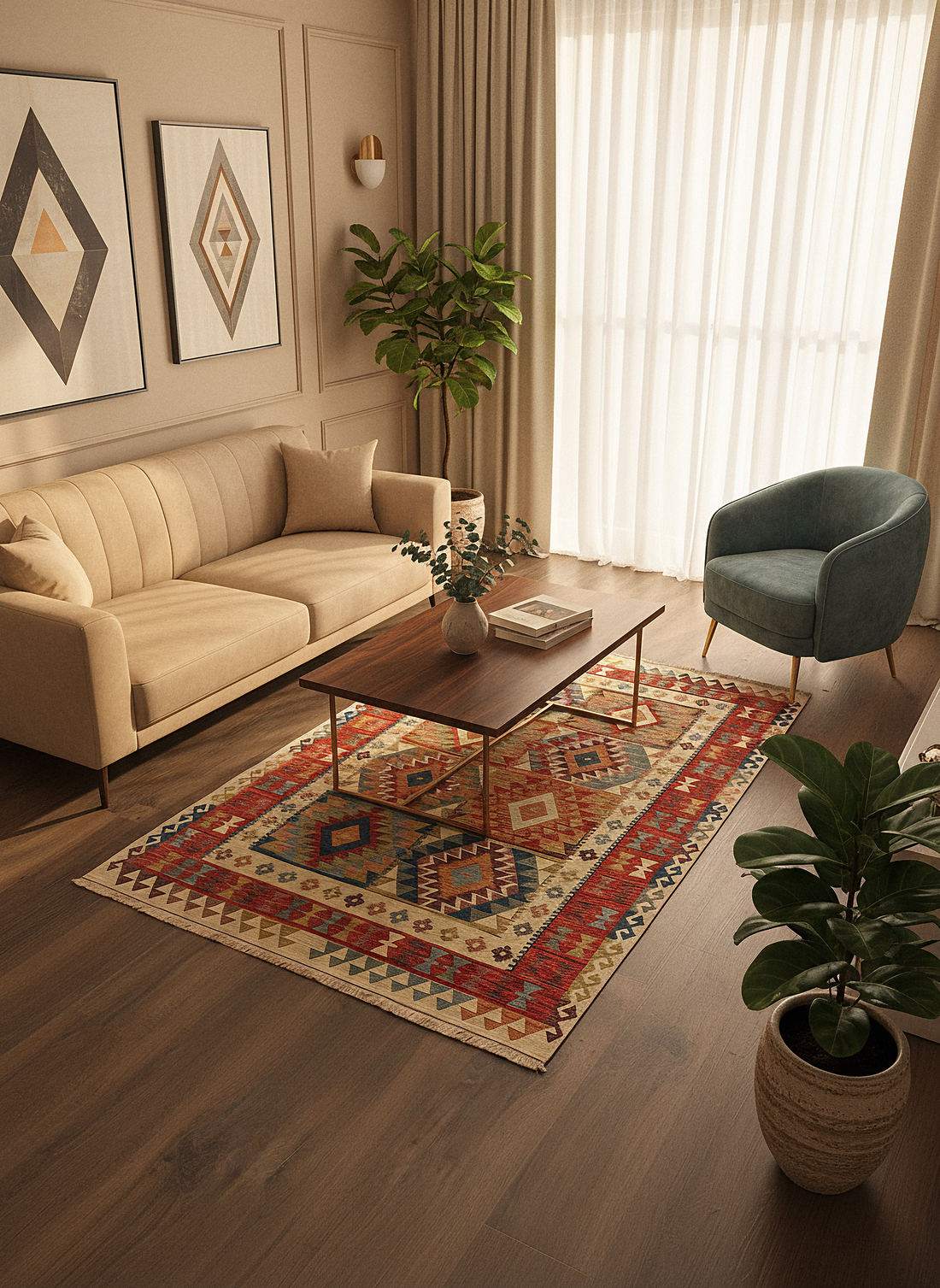 Ethnic ES5 - Ethnic Pattern Turkish Rug