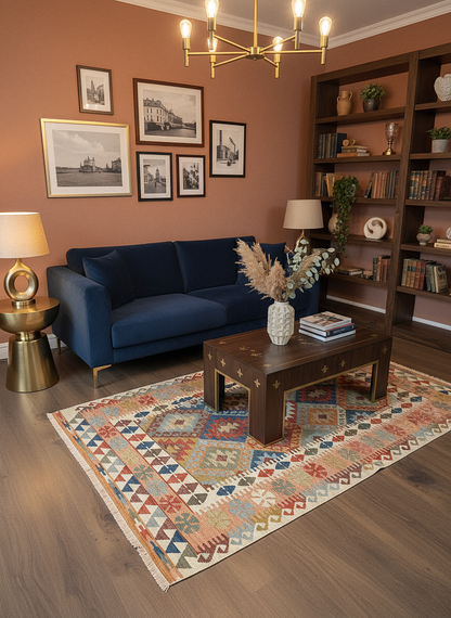 Etnik ES6 - Etnik Desenli Dokuma Kilim Mutfak Balkon Koridor Halısı