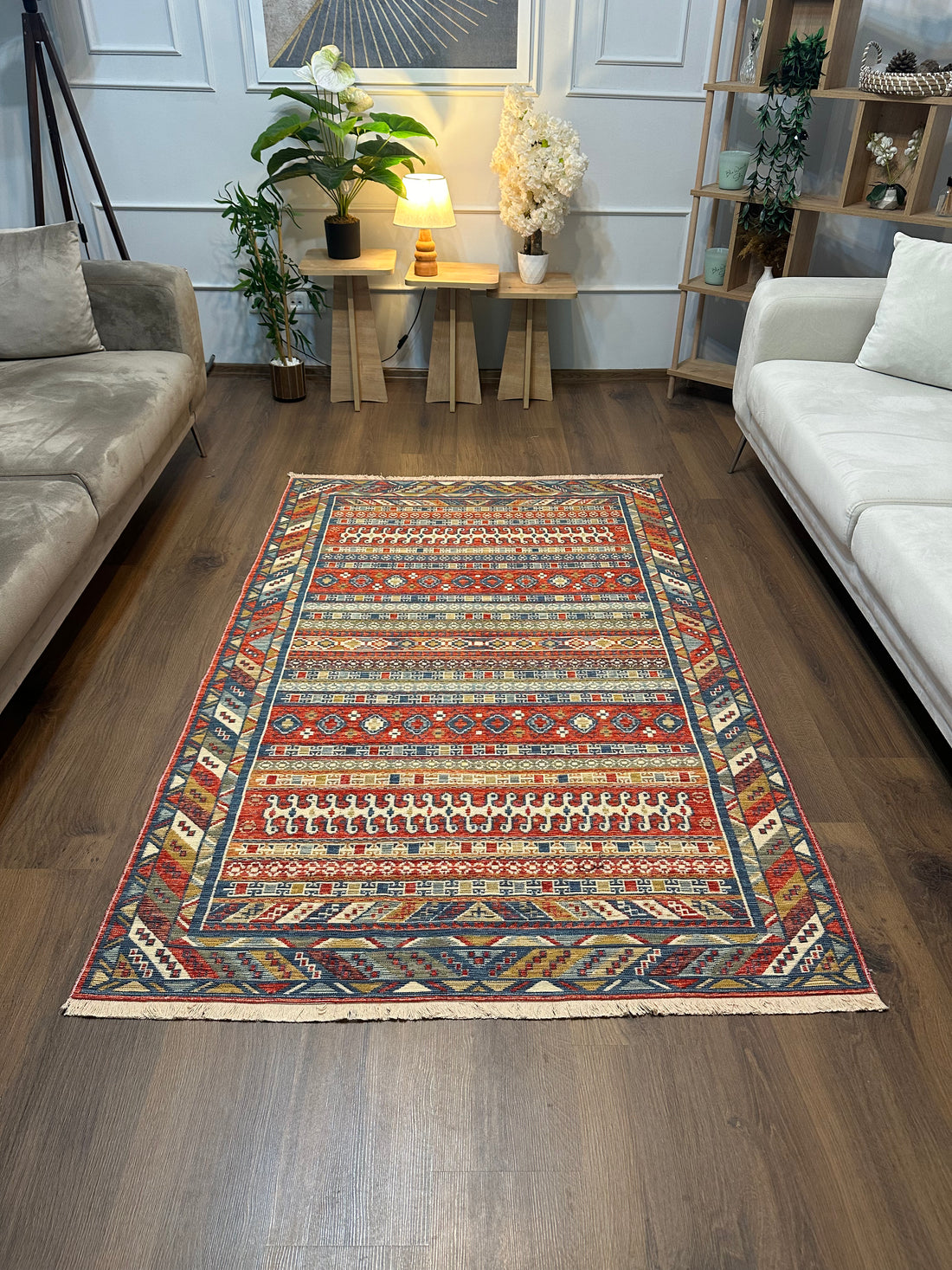 Etnik ES1 - Etnik Desenli Dokuma Kilim Mutfak Balkon Koridor Halısı