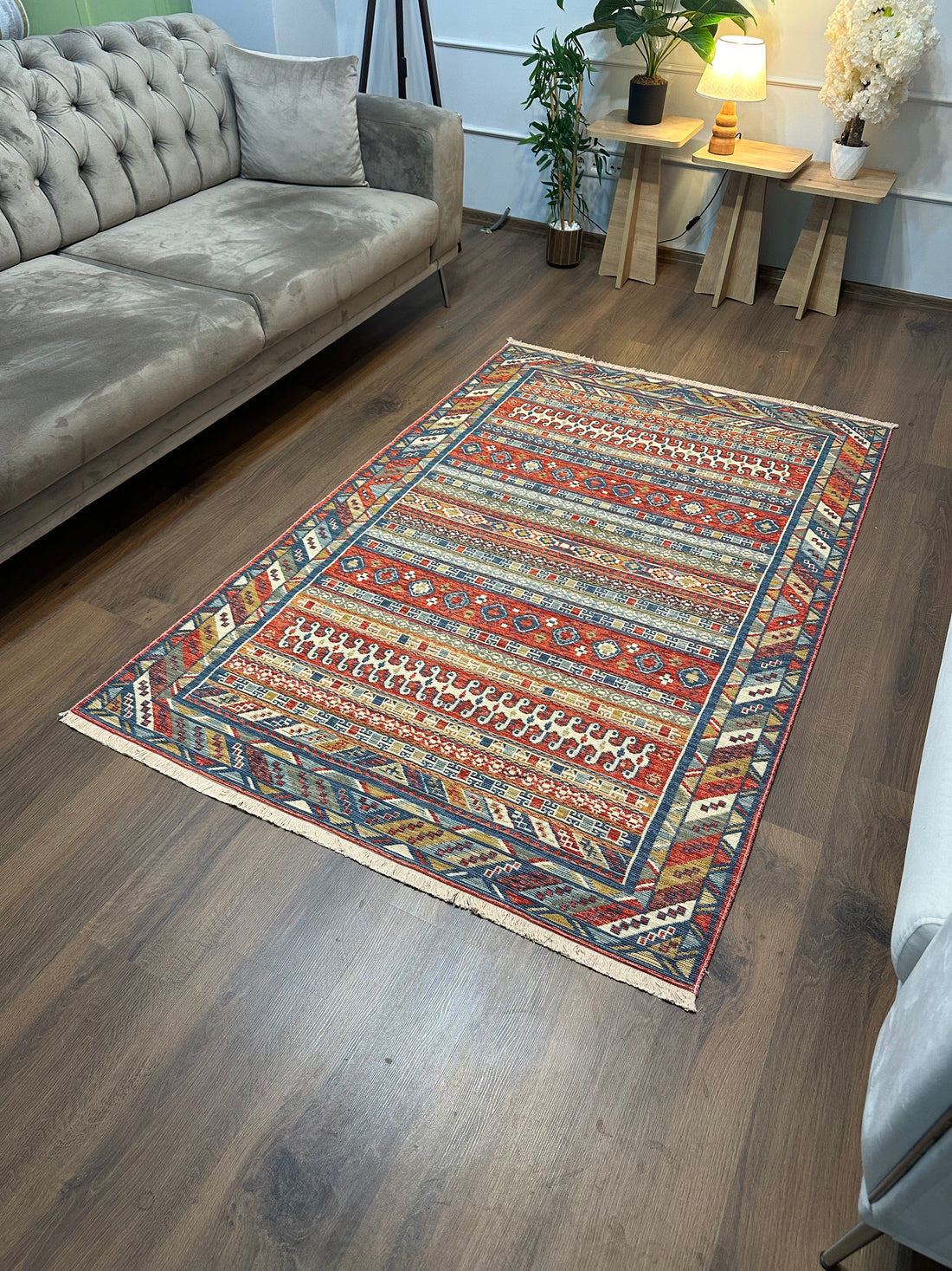 Etnik ES1 - Etnik Desenli Dokuma Kilim Mutfak Balkon Koridor Halısı