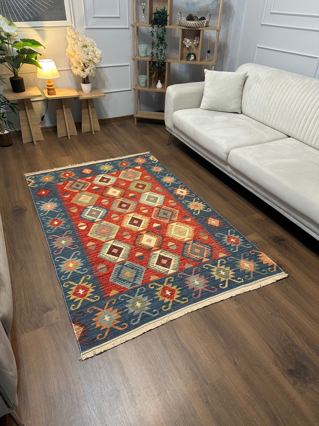 Etnik ES2 - Etnik Desenli Dokuma Kilim Mutfak Balkon Koridor Halısı