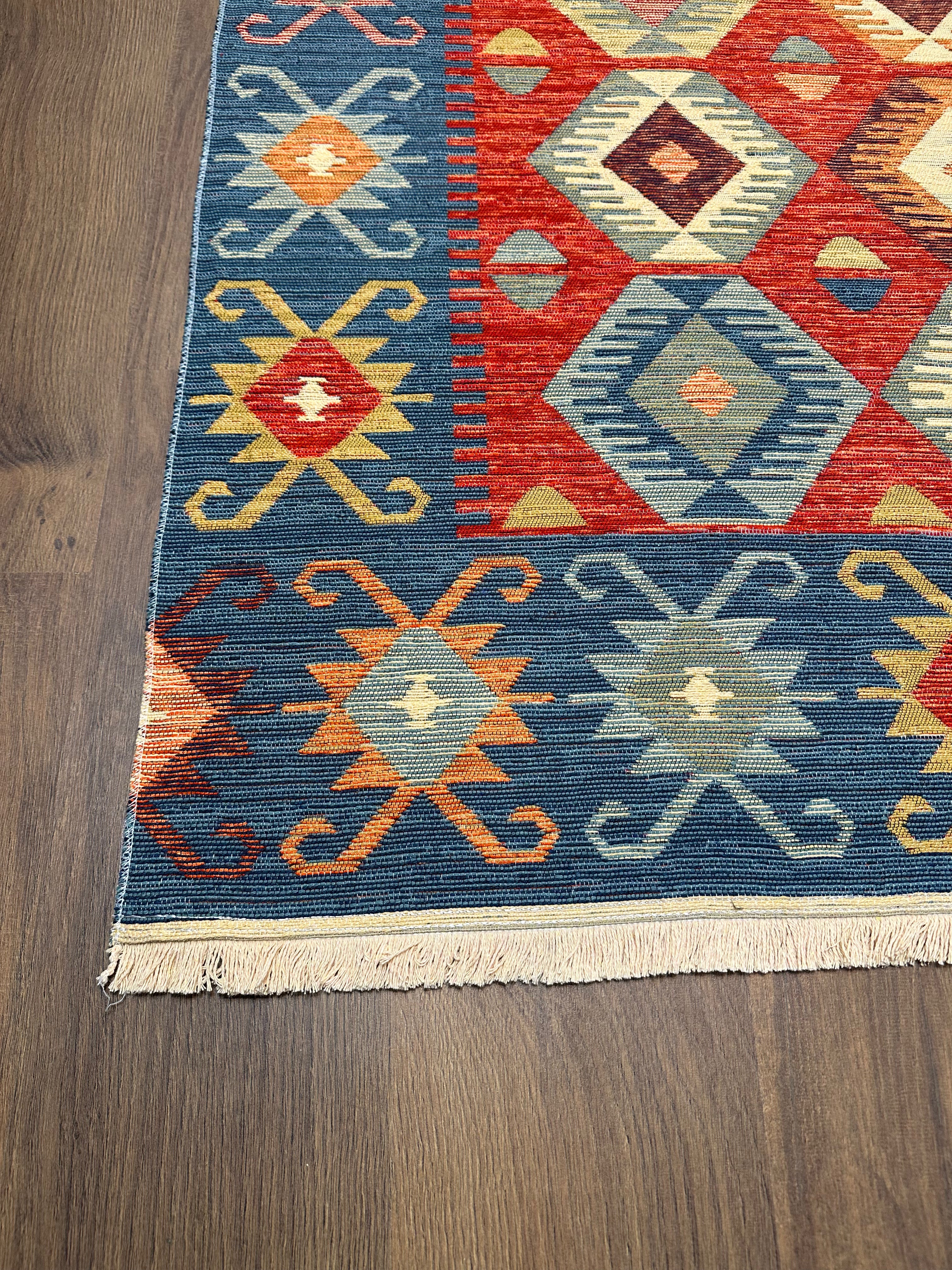 Etnik ES2 - Etnik Desenli Dokuma Kilim Mutfak Balkon Koridor Halısı