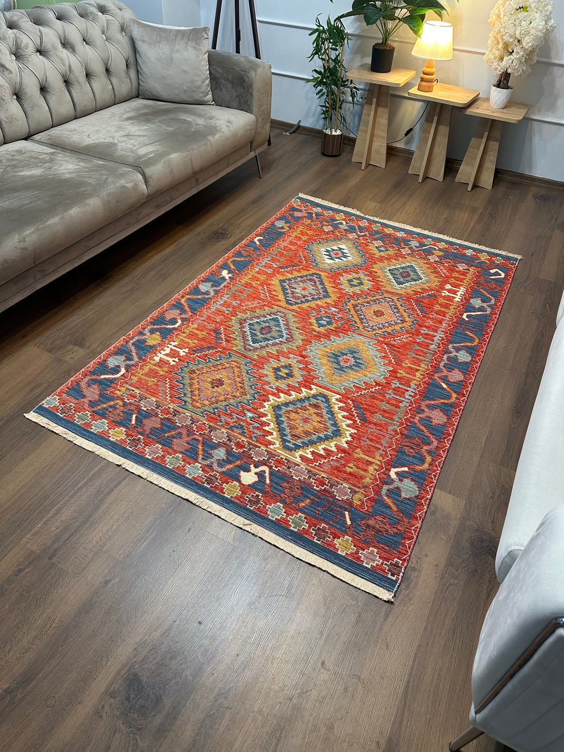 Etnik ES3 - Etnik Desenli Dokuma Kilim Mutfak Balkon Koridor Halısı