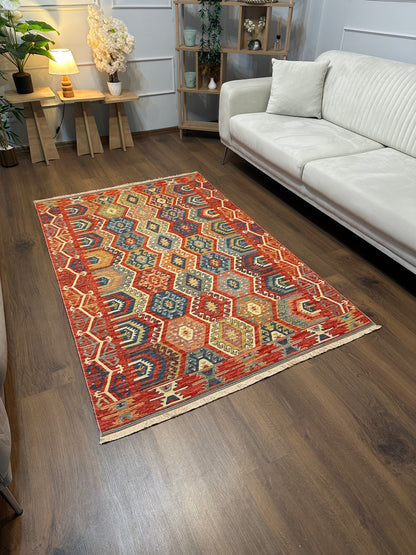 Etnik ES4 - Etnik Desenli Dokuma Kilim Mutfak Balkon Koridor Halısı