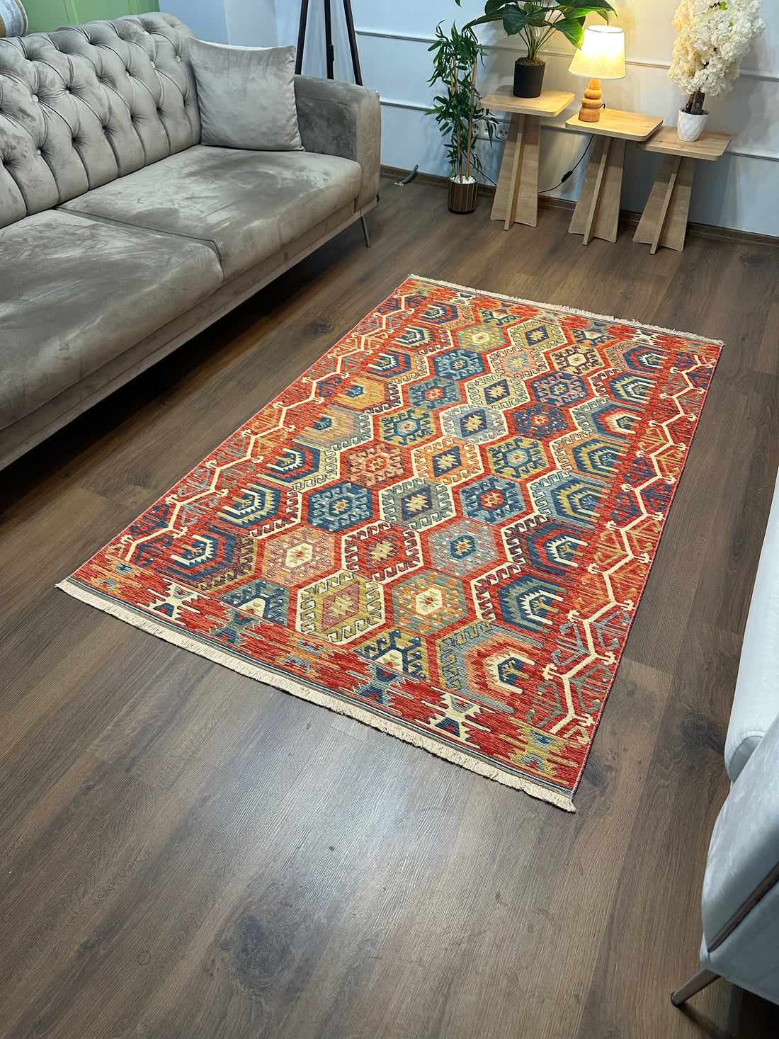 Etnik ES4 - Etnik Desenli Dokuma Kilim Mutfak Balkon Koridor Halısı