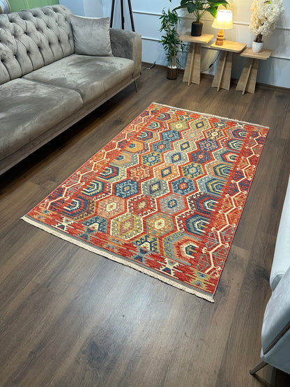 Etnik ES4 - Etnik Desenli Dokuma Kilim Mutfak Balkon Koridor Halısı
