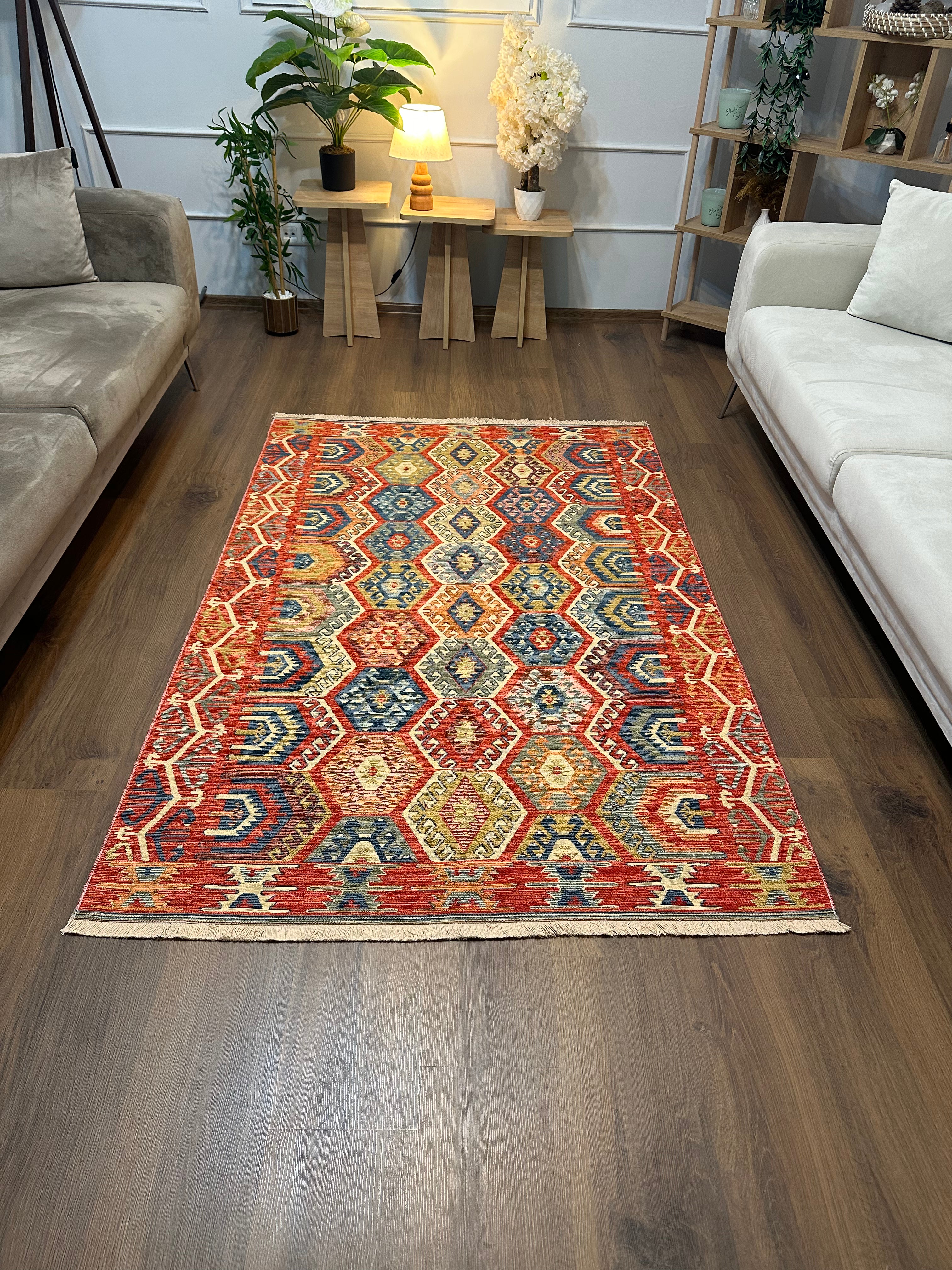 Etnik ES4 - Etnik Desenli Dokuma Kilim Mutfak Balkon Koridor Halısı