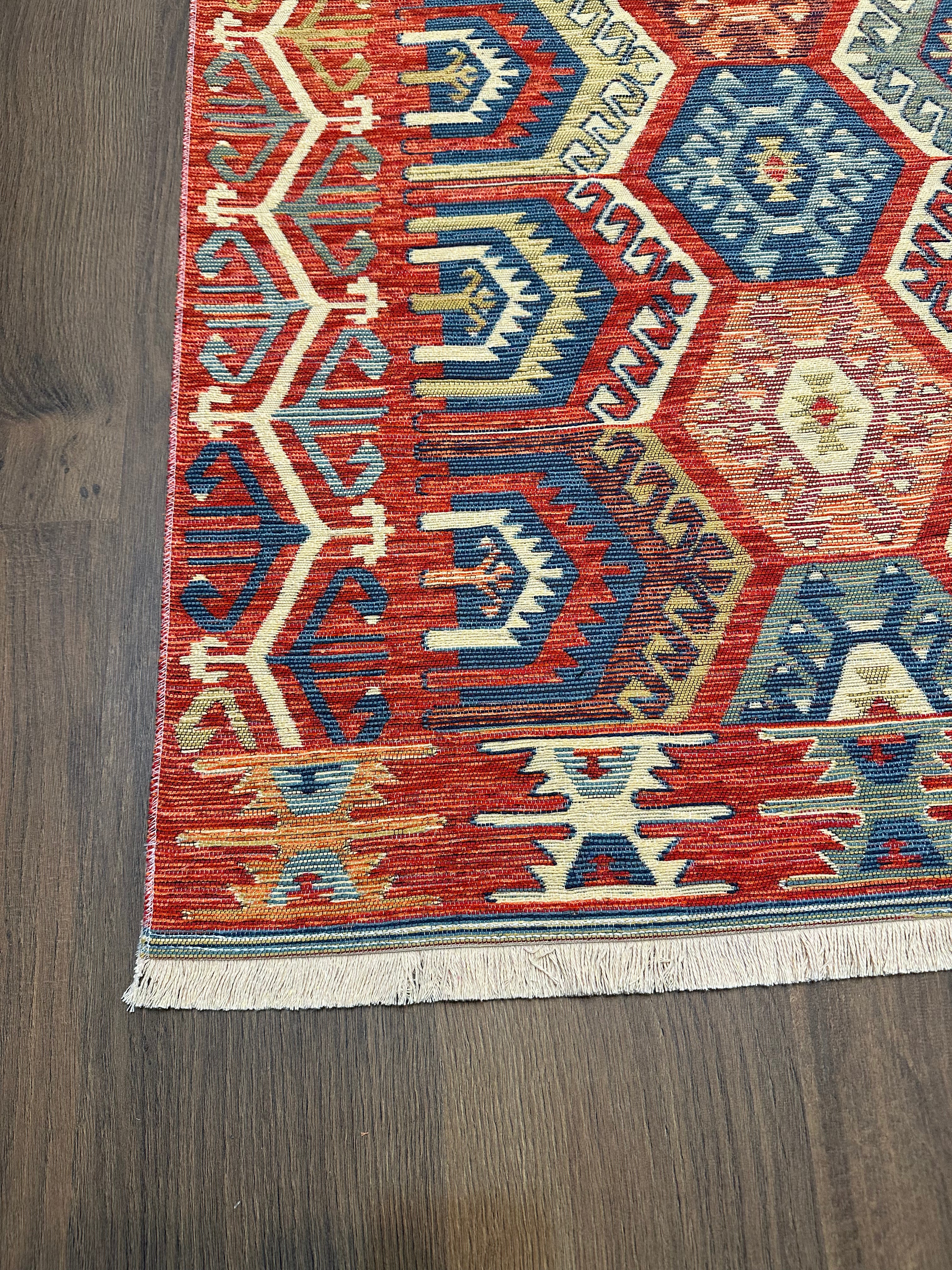 Etnik ES4 - Etnik Desenli Dokuma Kilim Mutfak Balkon Koridor Halısı