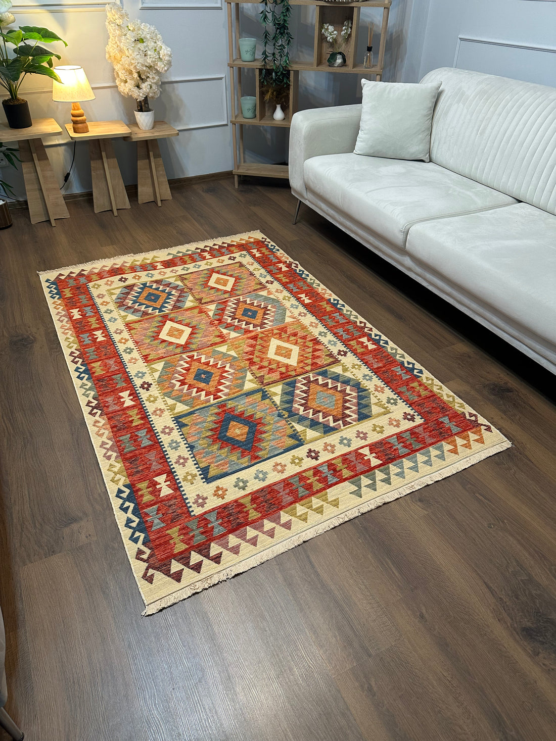 Etnik ES5 - Etnik Desenli Dokuma Kilim Mutfak Balkon Koridor Halısı