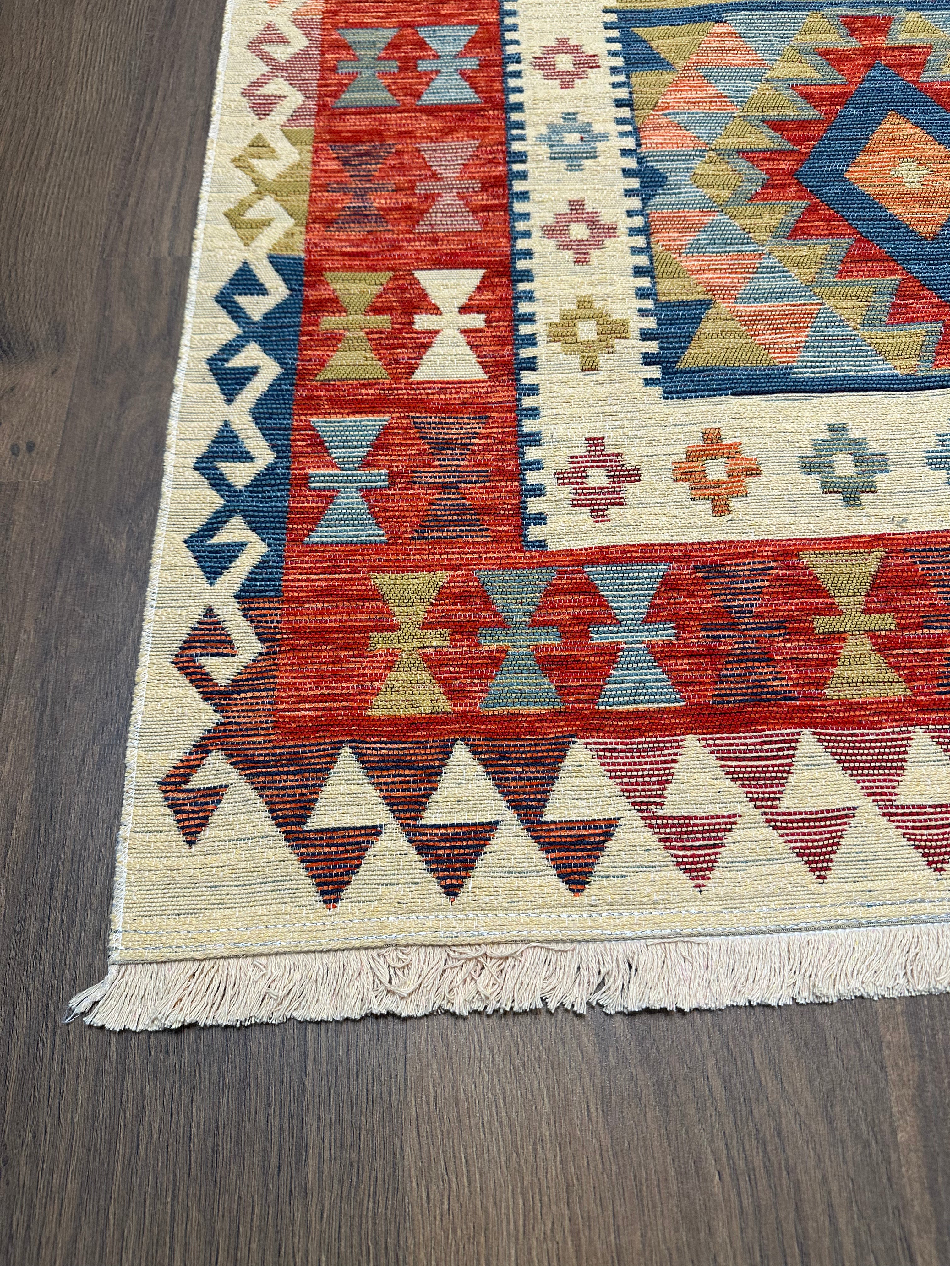 Etnik ES5 - Etnik Desenli Dokuma Kilim Mutfak Balkon Koridor Halısı