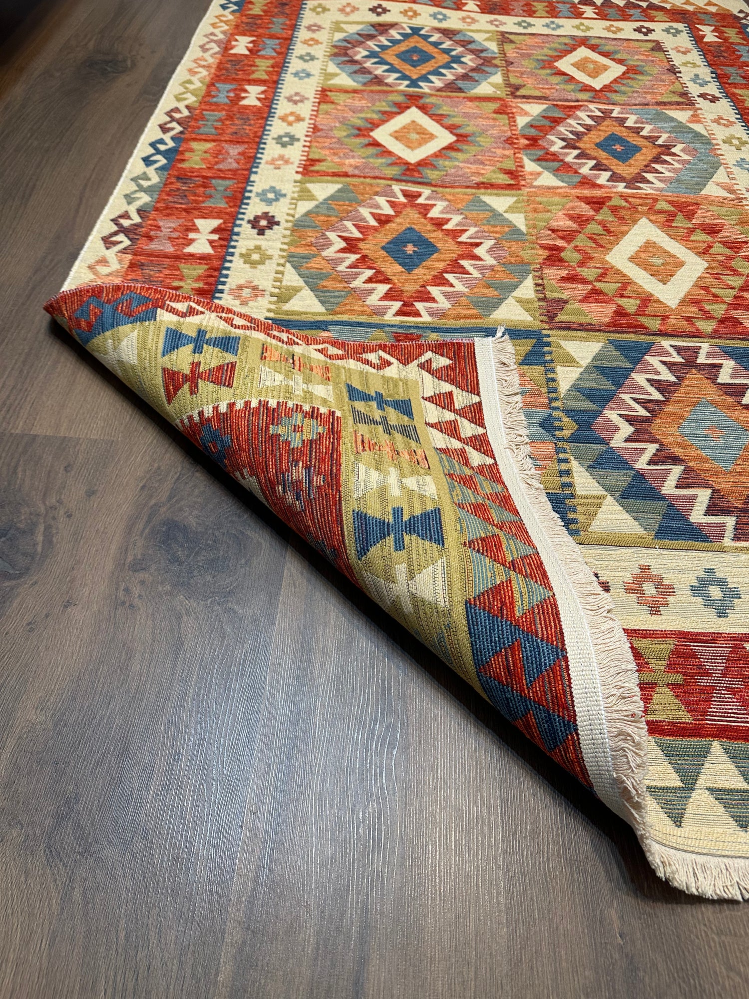 Etnik ES5 - Etnik Desenli Dokuma Kilim Mutfak Balkon Koridor Halısı