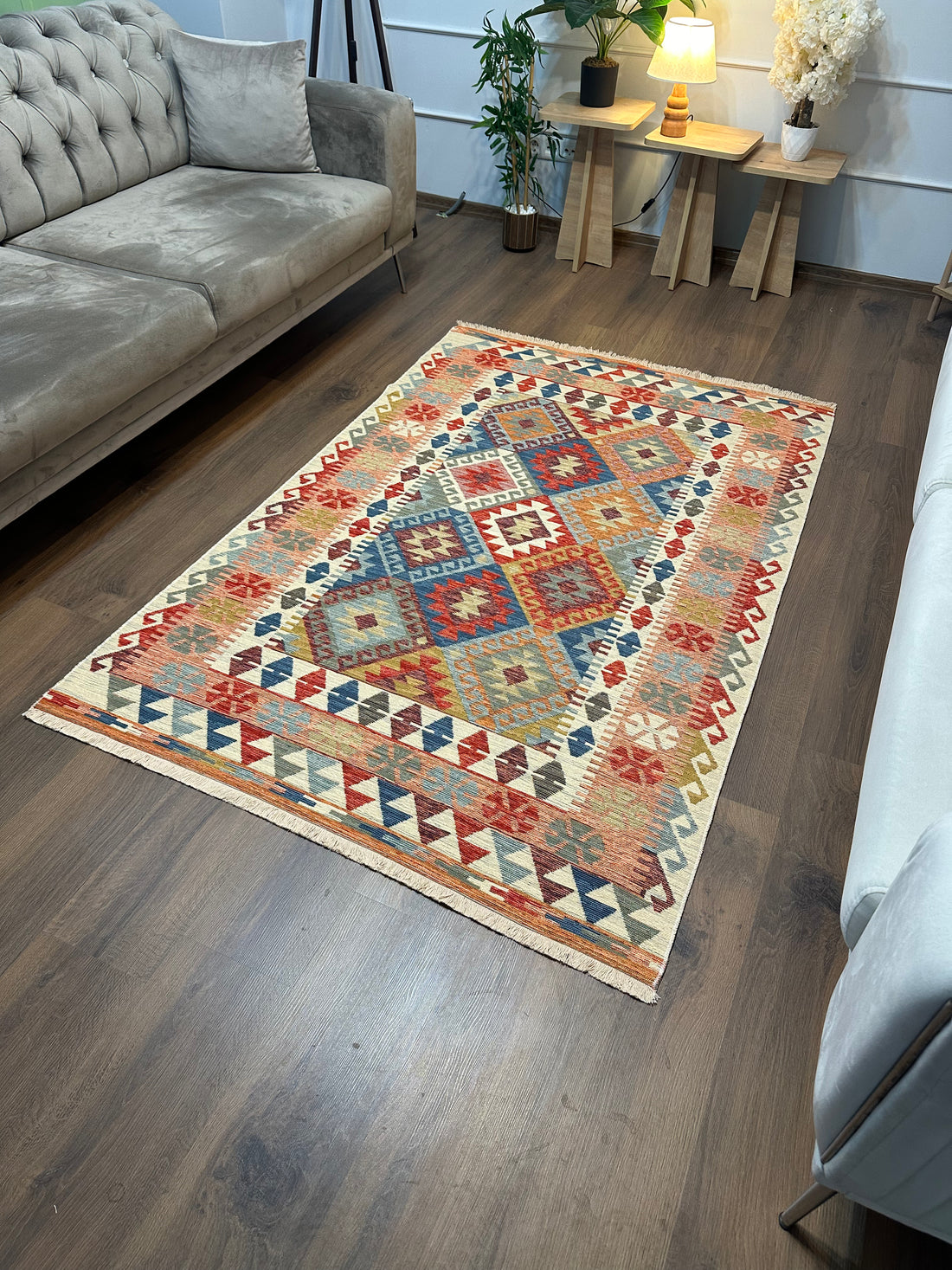 Etnik ES6 - Etnik Desenli Dokuma Kilim Mutfak Balkon Koridor Halısı