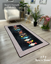 FİSH ALFA - %100 Pamuk Dokuma Taban Makinede Yıkanabilir Kaymaz Halı