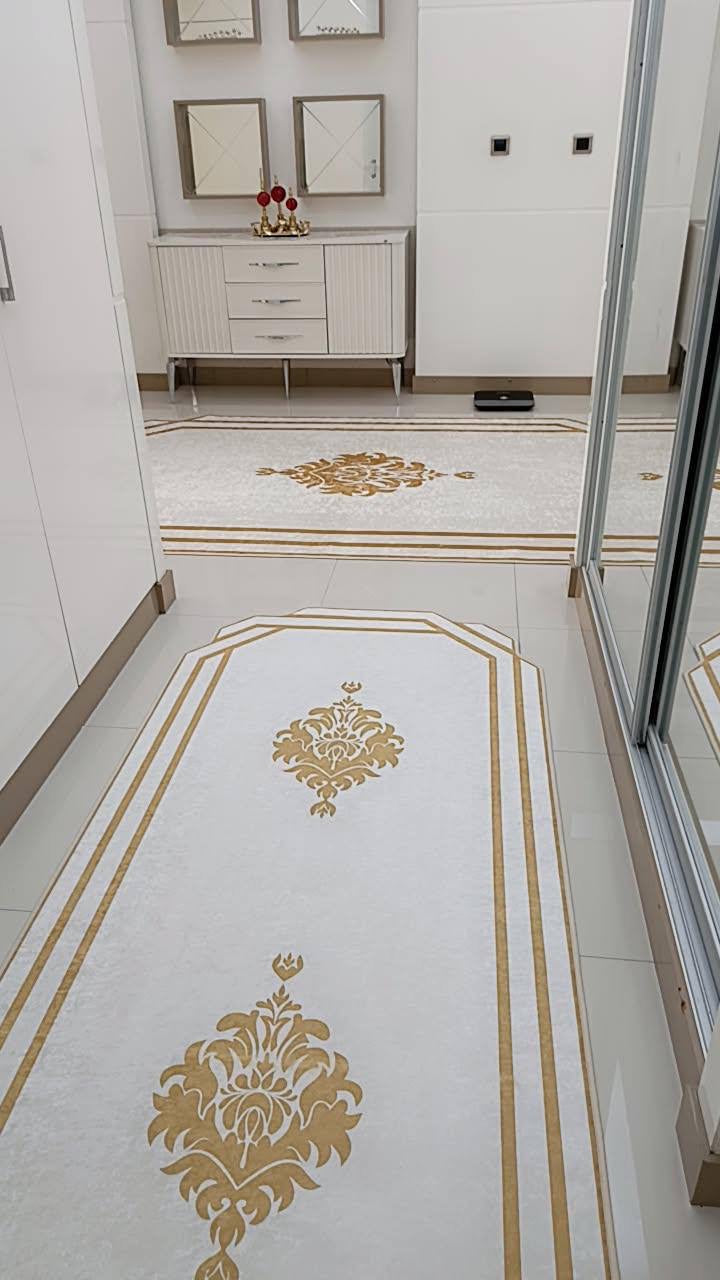 HAN FORM GOLD - %100 Pamuk Dokuma Taban Makinede Yıkanabilir Kaymaz Halı