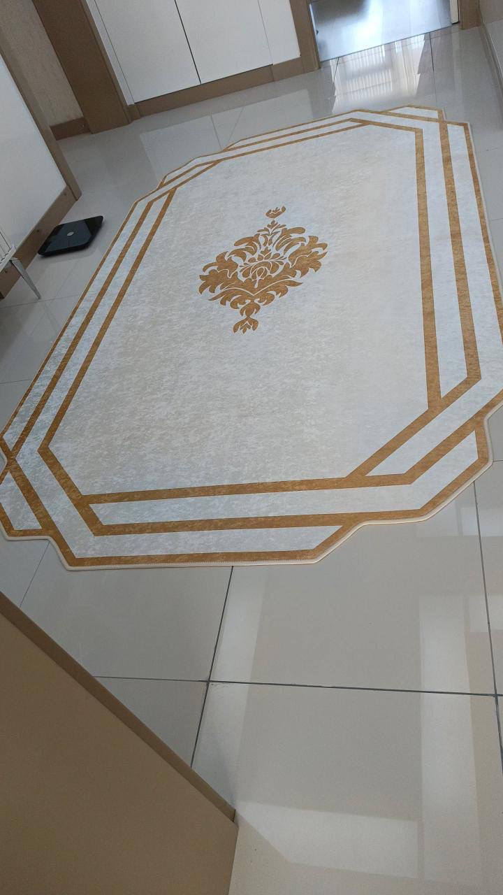 HAN FORM GOLD - %100 Pamuk Dokuma Taban Makinede Yıkanabilir Kaymaz Halı