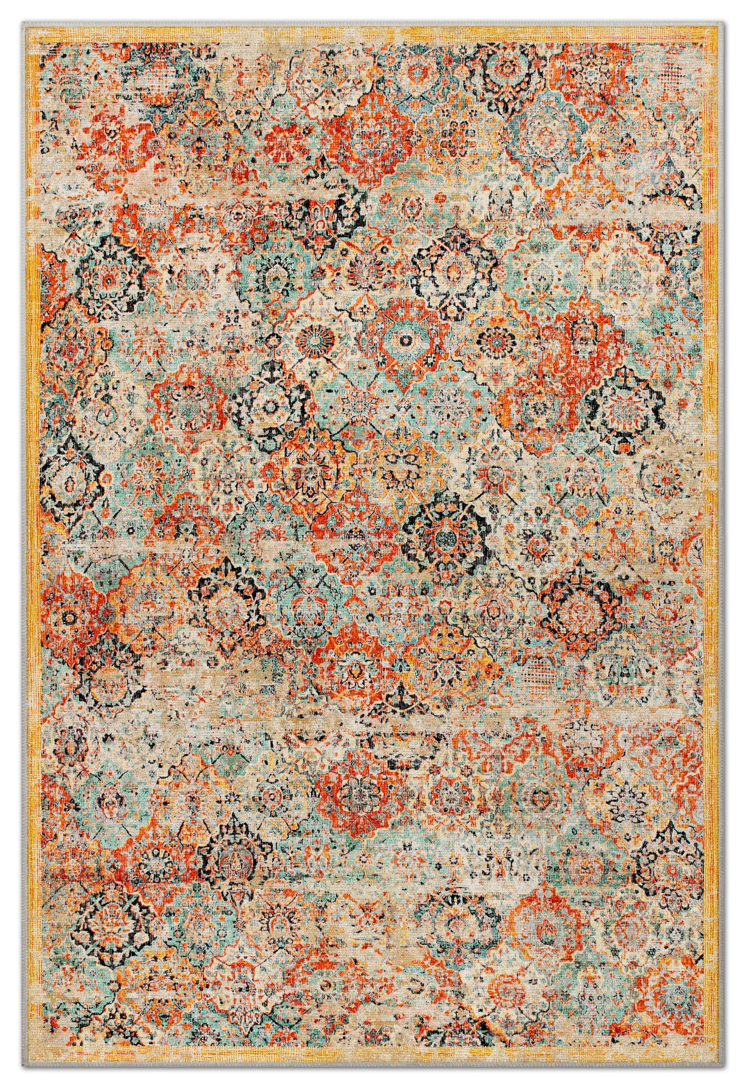 Arte HD013 Antik Figürlü Dekoratif Dokuma Şönil Halı