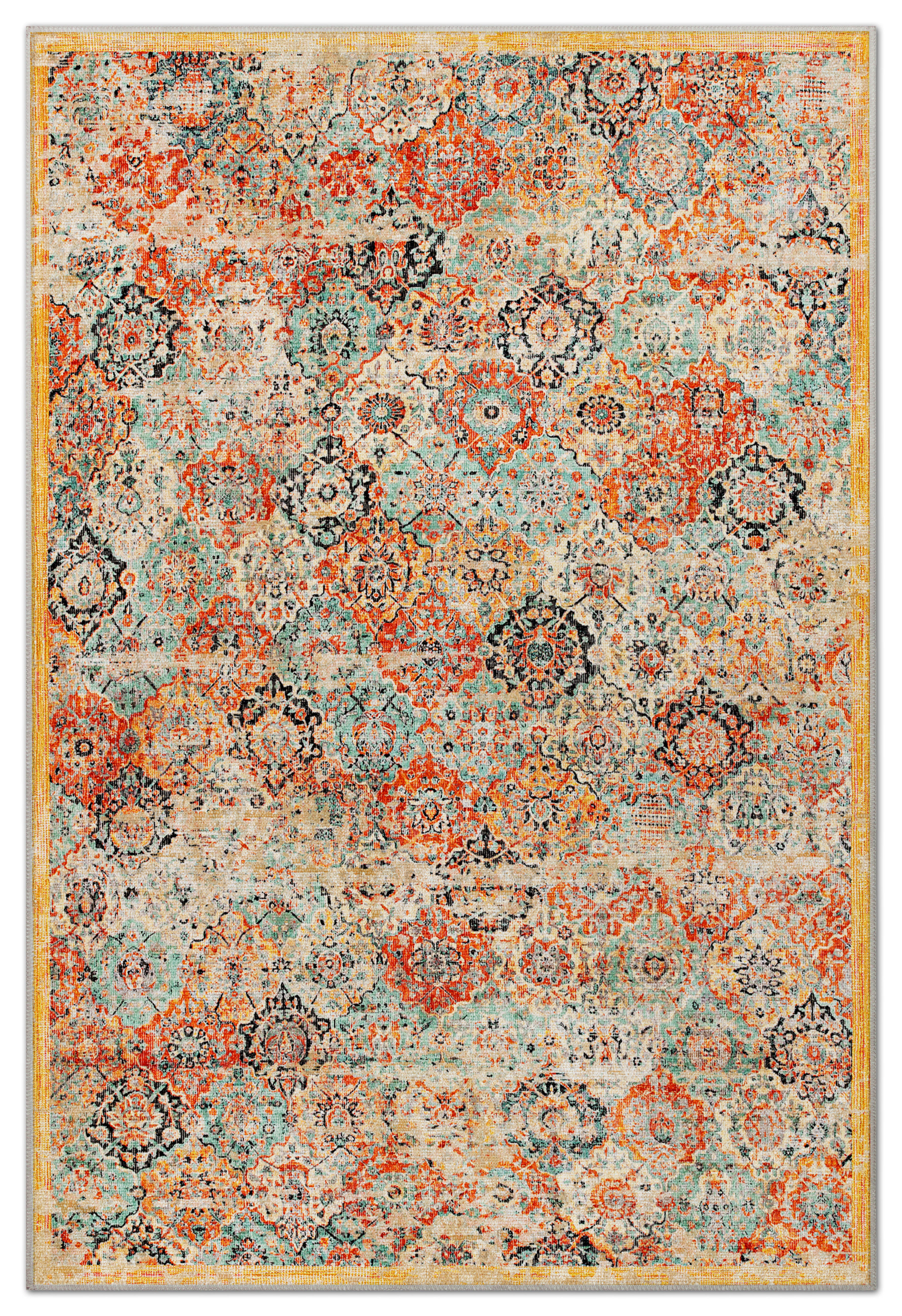 Arte HD013 Antik Figürlü Dekoratif Dokuma Şönil Halı