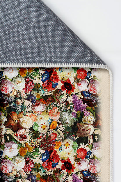 Arte HD016 Çiçek Desenli Dekoratif Dokuma Halı