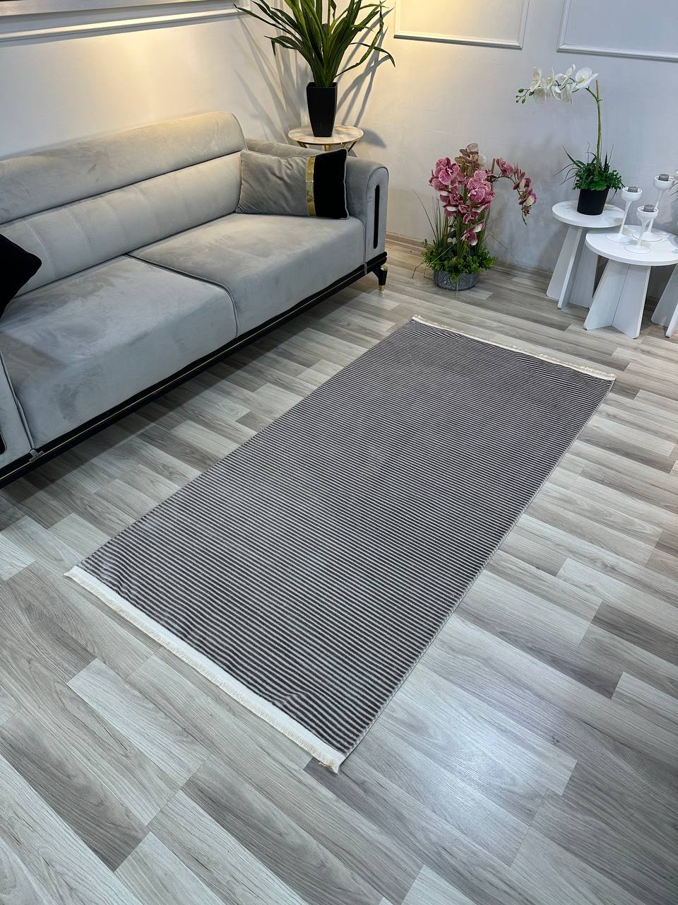 SÜMER KP-170 VİZON Sentetik Bambu Parlak Saten Salon Koridor Mutfak Halısı-KP