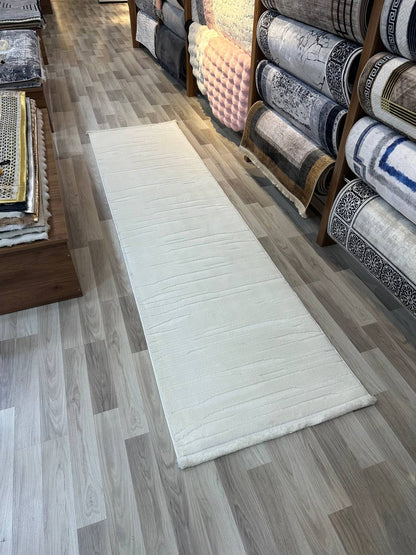 VERONA O-İZ01 KREM Sık Dokuma Salon Mutfak Koridor Halısı-KP