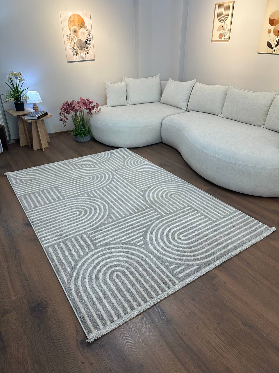 VERONA 1 GRİ Sık Dokuma Salon Mutfak Koridor Halısı-KP