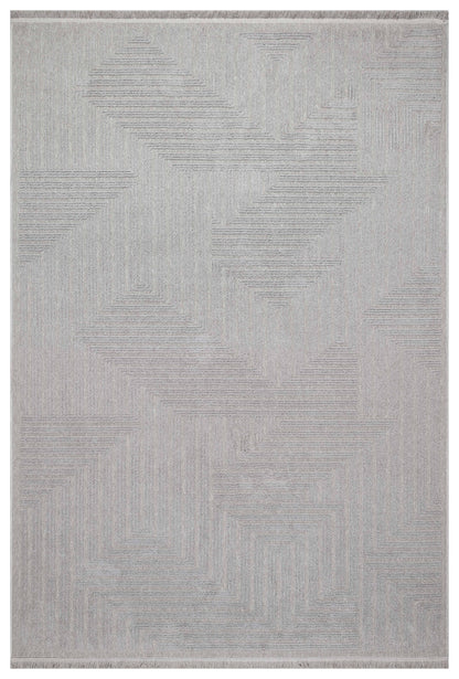 İCON T-LP05 GRİ Modern Geometrik Desenli Salon Koridor Mutfak Halısı