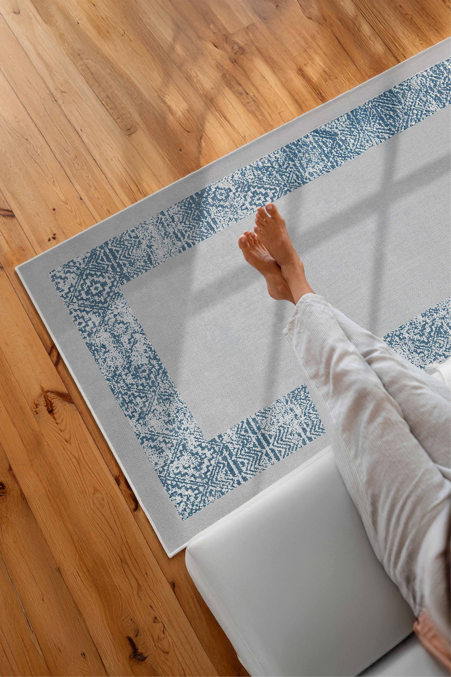 Arte M140-03 Modern Geometrik Desenli Dekoratif Dokuma Halı