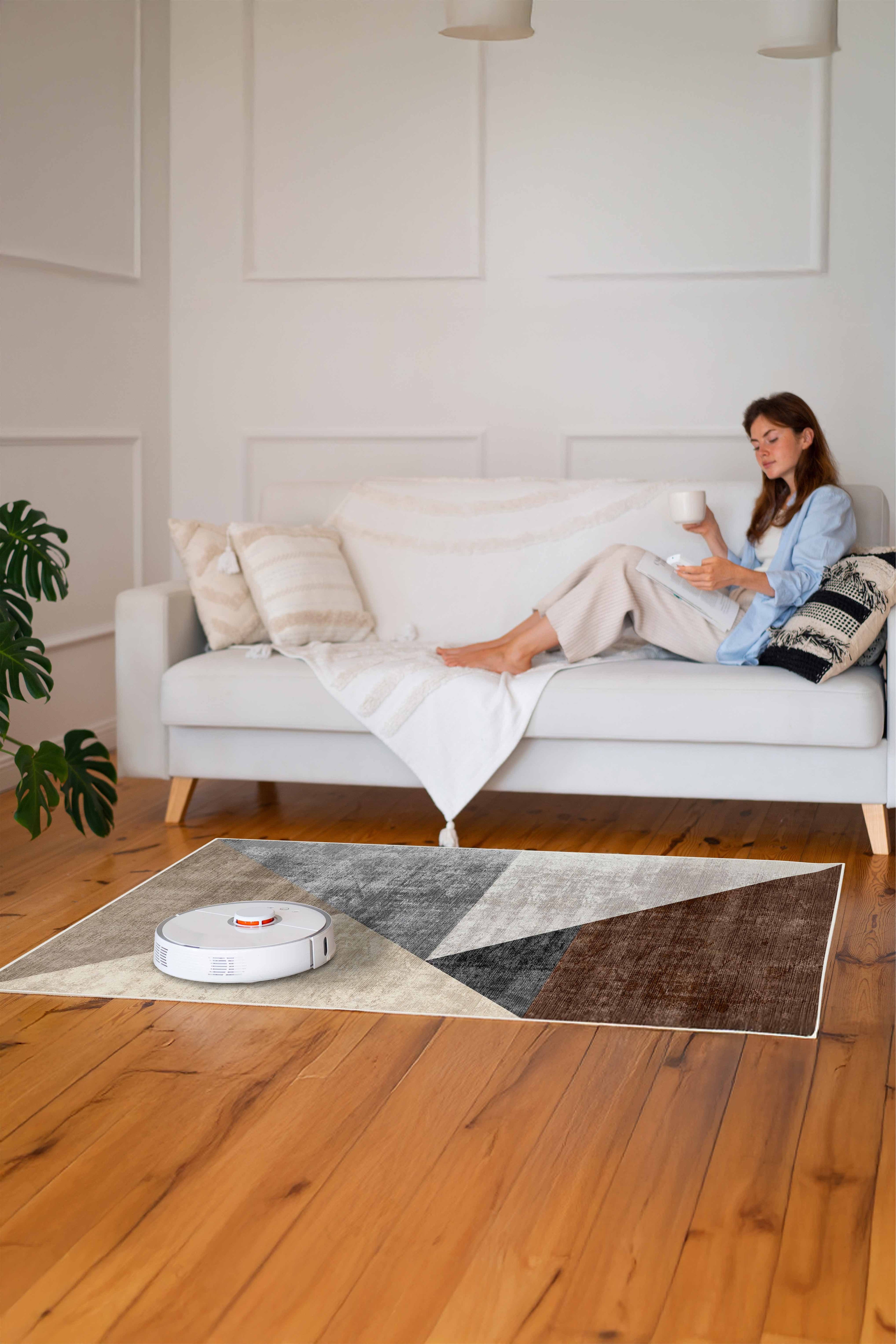 Arte DS268 Modern Geometrik Desenli Dekoratif Dokuma Halı