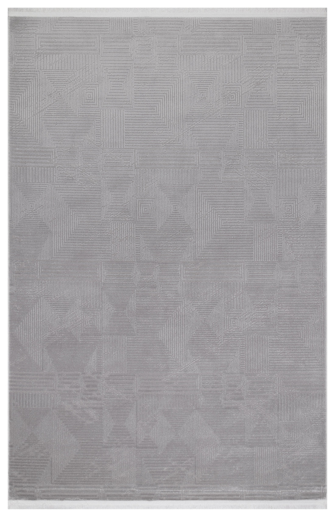 İCON T-OS06 GRİ Modern Geometrik Desenli Salon Koridor Mutfak Halısı