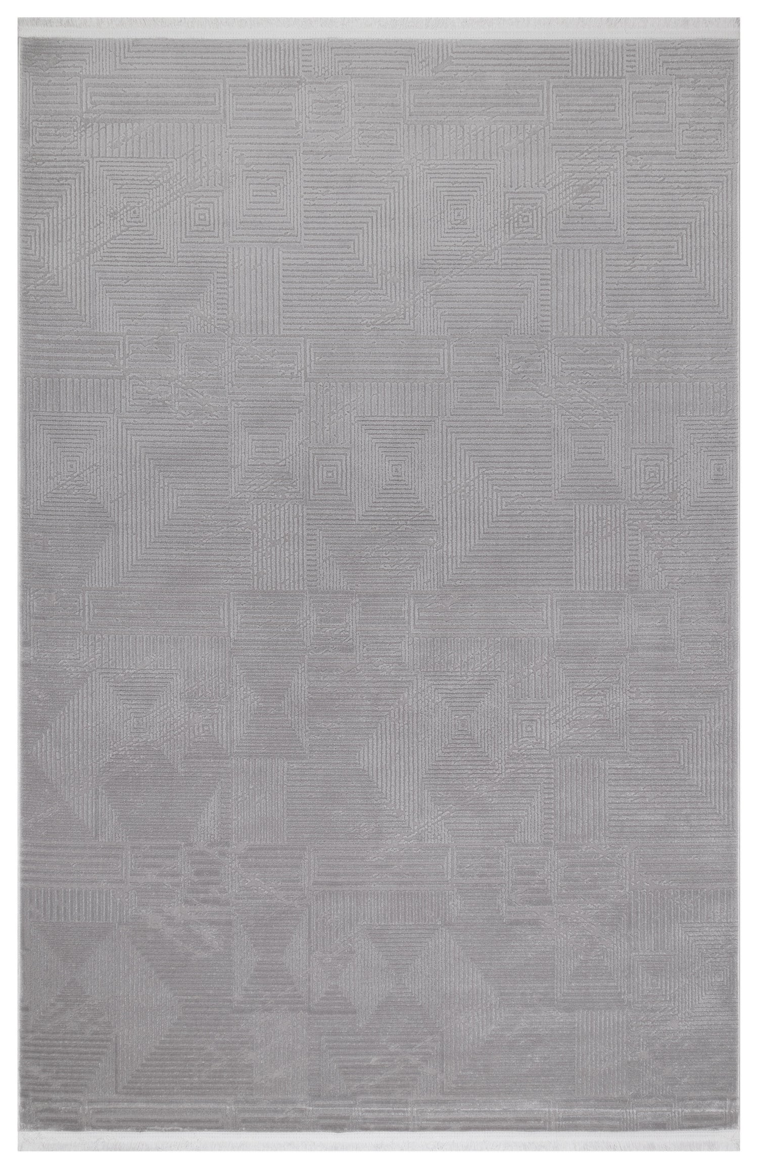 İCON T-OS06 GRİ Modern Geometrik Desenli Salon Koridor Mutfak Halısı