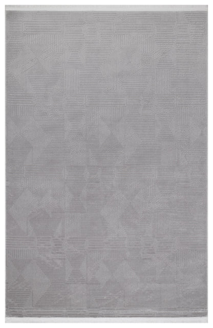 İCON T-OS06 GRİ Modern Geometrik Desenli Salon Koridor Mutfak Halısı