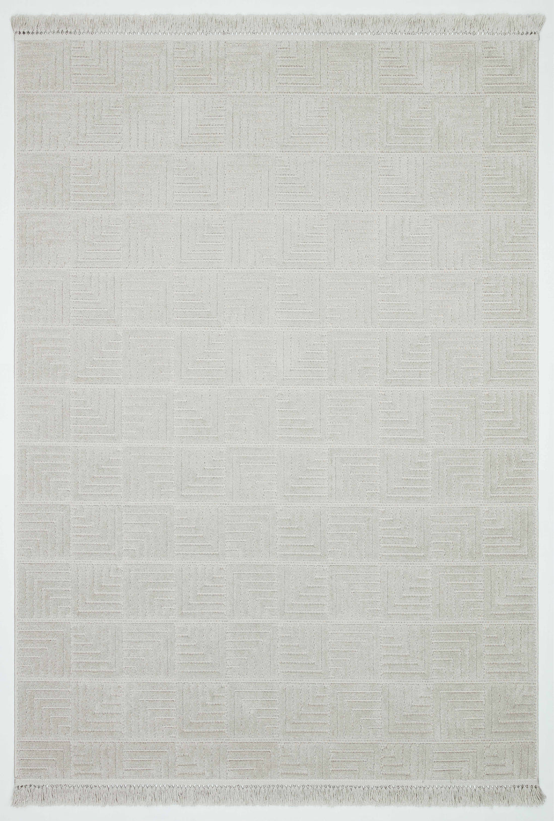 MİLAS L8 GRİ Kabartmalı Modern Geometrik Desenli Salon Koridor Mutfak Halısı-KP