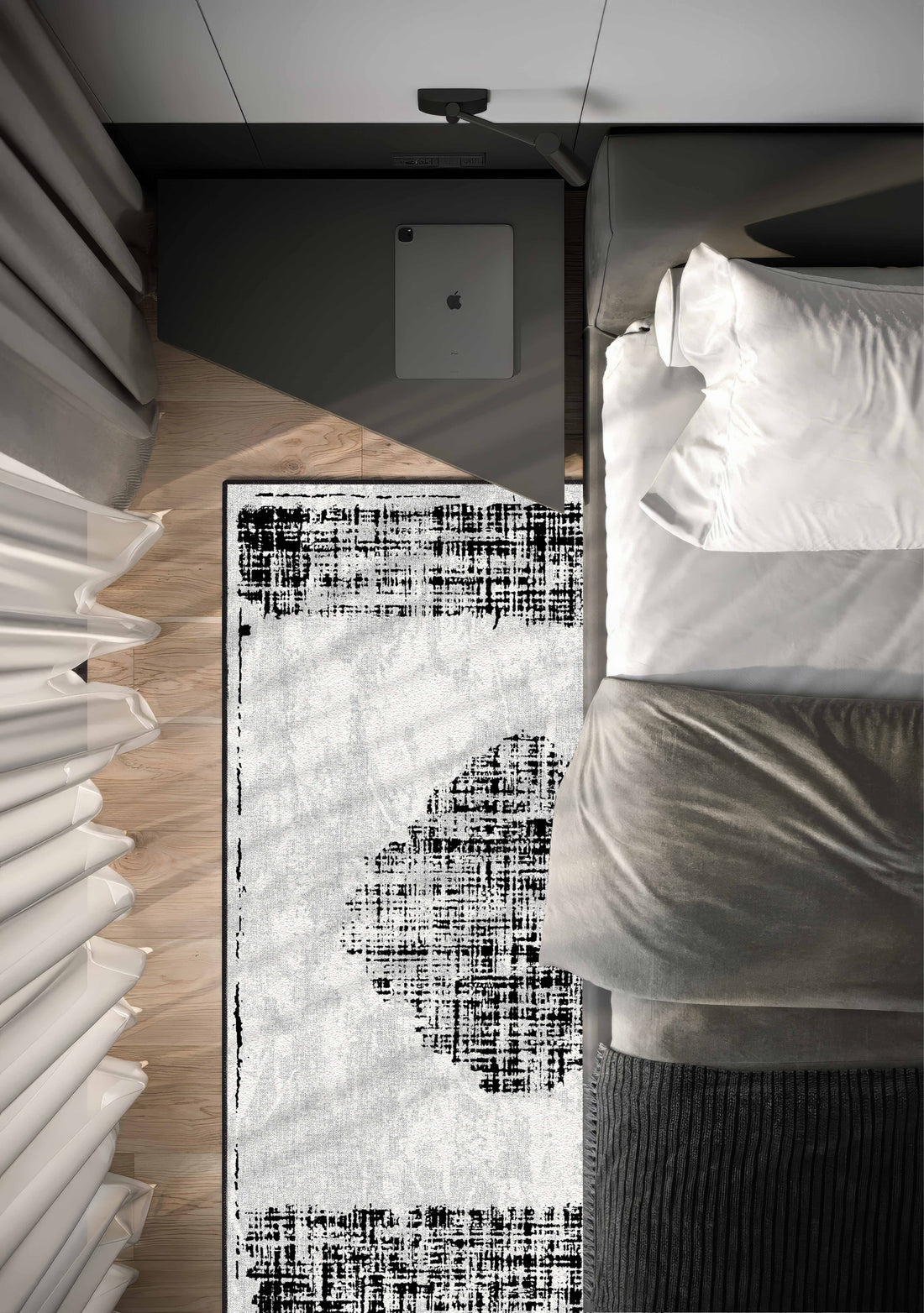 Arte DS048 Vintage Geometrik Desenli Dekoratif Dokuma Halı