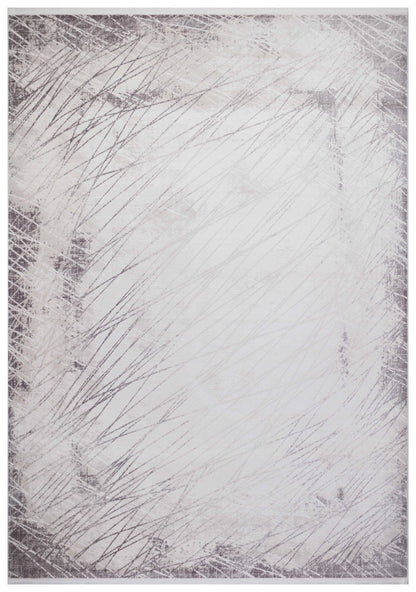 İCON T-RA05 GRİ Modern Geometrik Desenli Salon Koridor Mutfak Halısı