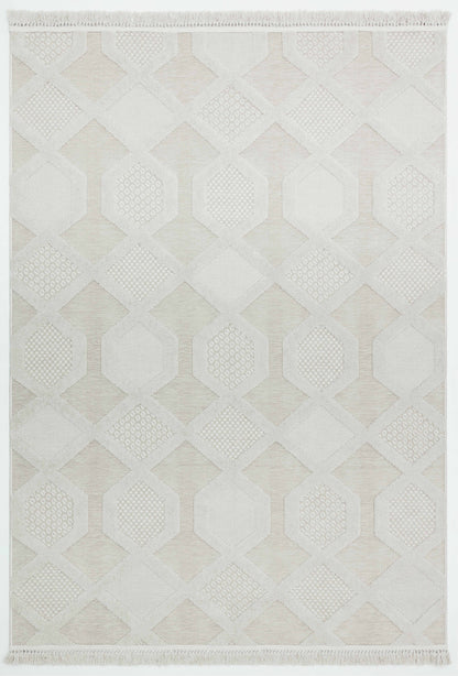 PALERMO L16 GRİ Modern Geometrik Desenli Salon Mutfak Koridor Halısı-KP