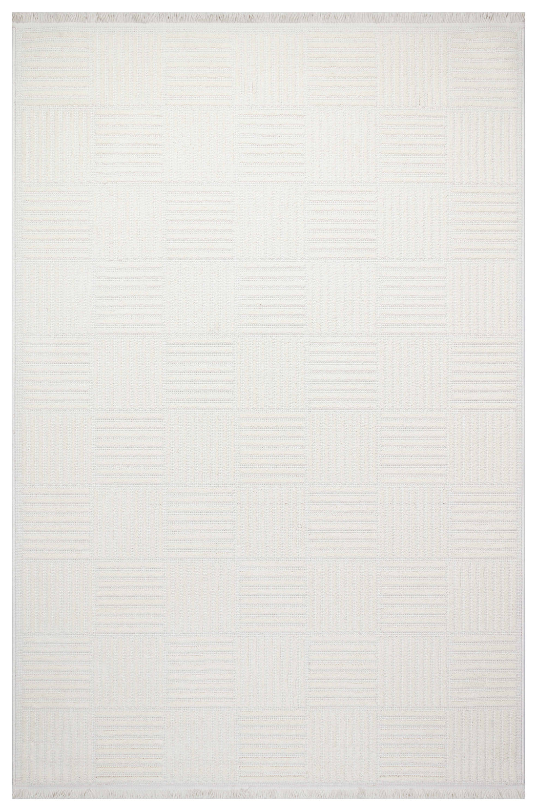 İCON T-LP01 KREM Modern Geometrik Desenli Salon Koridor Mutfak Halısı